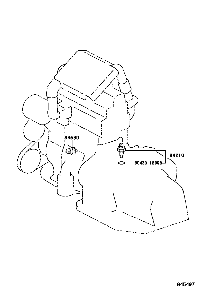 Toyota YARIS 开关和继电器和ECU EPC diagram — 845497