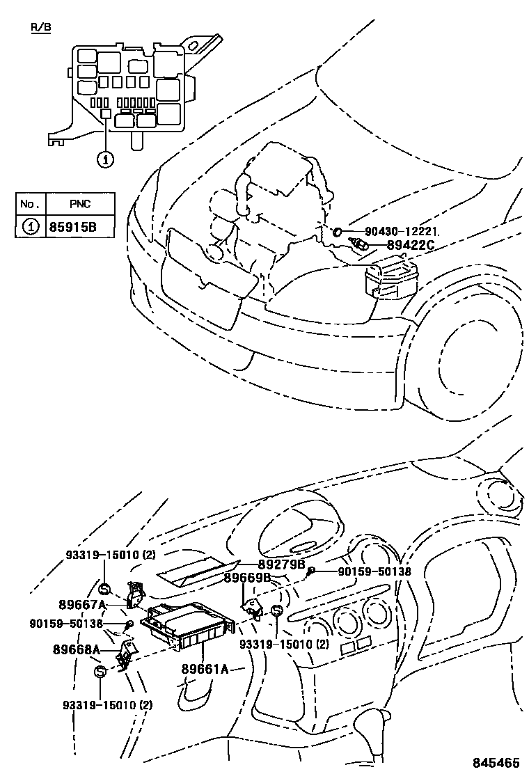 Toyota YARIS 电子控制柴油机(ECD) EPC diagram — 845465