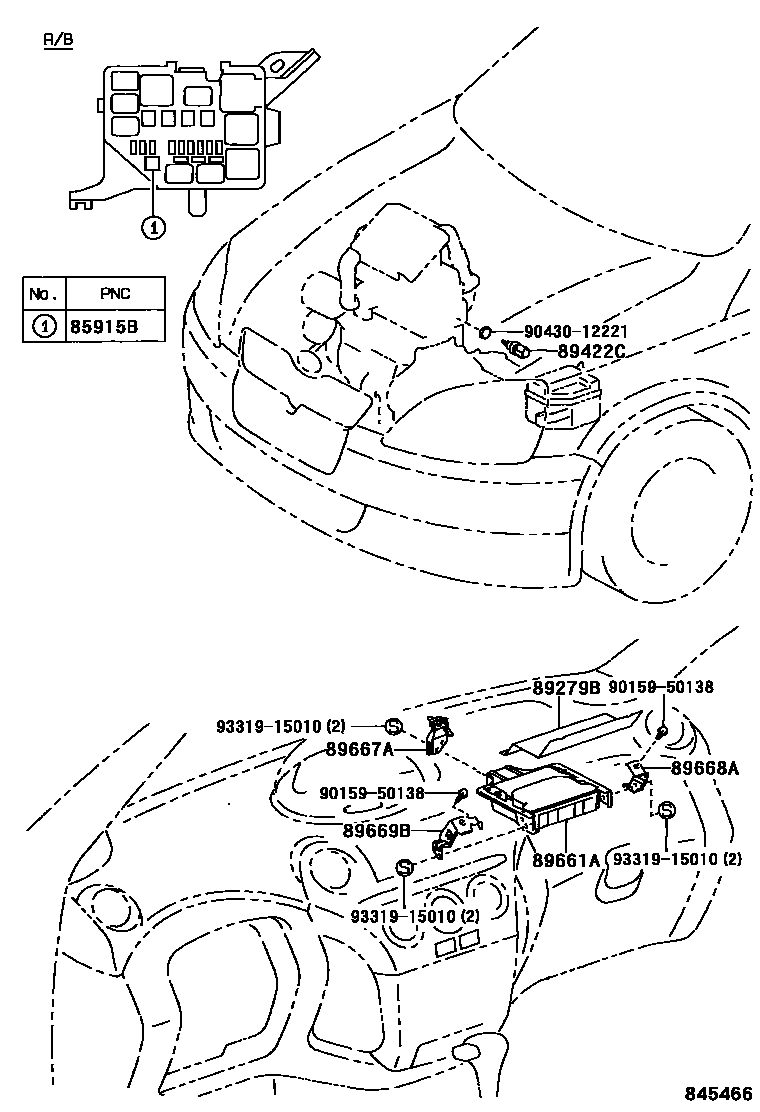 Toyota YARIS 电子控制柴油机(ECD) EPC diagram — 845466