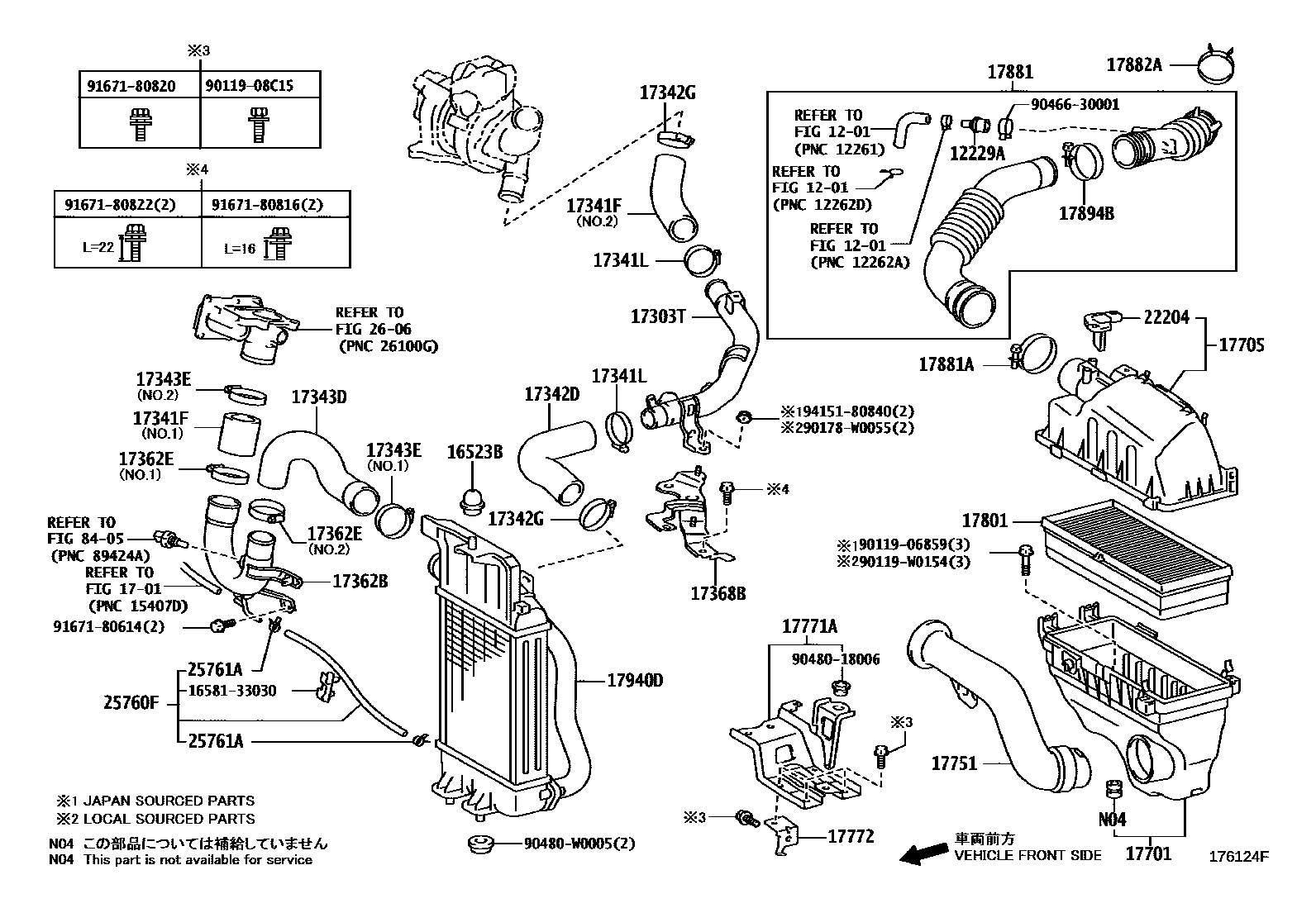 Toyota YARIS Air Cleaner EPC diagram — 176124F