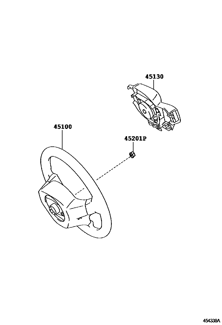 Toyota YARIS Steering Wheel EPC diagram — 454338A
