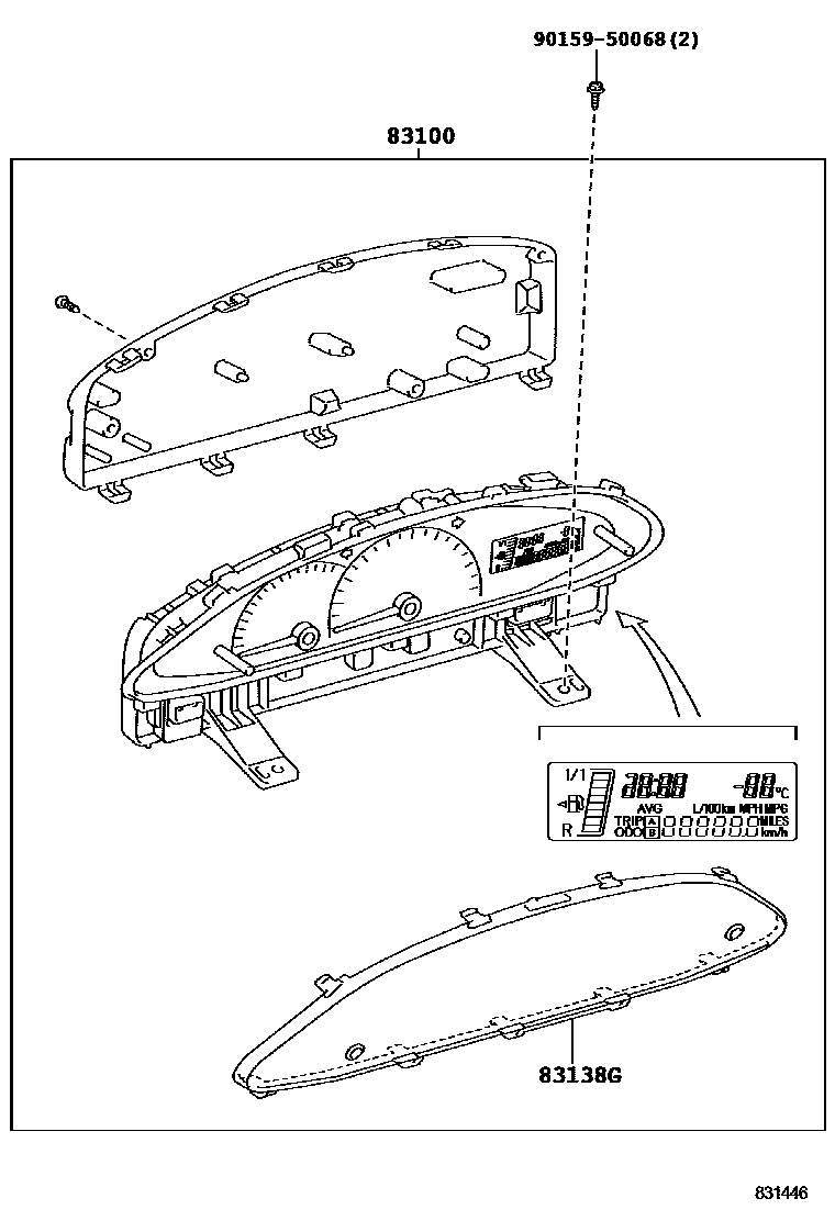 Toyota YARIS 仪表 EPC diagram — 831446