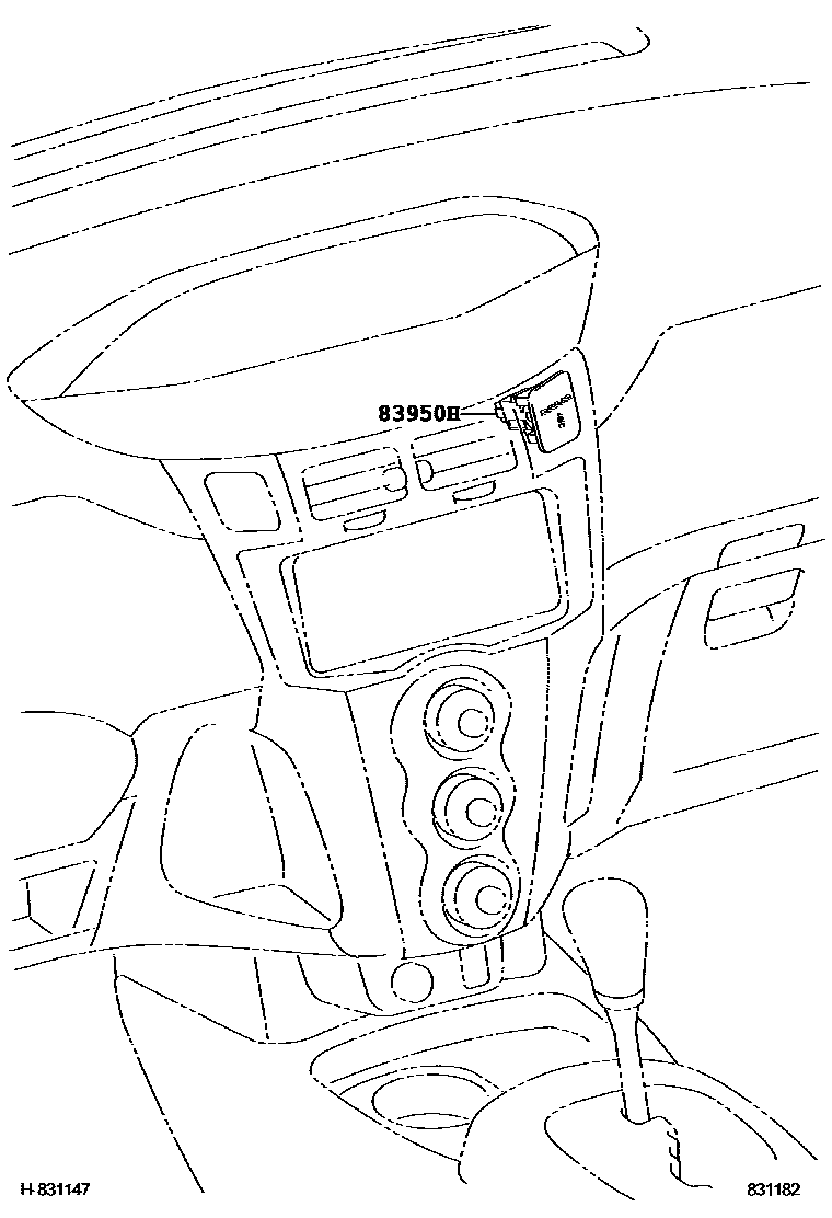 Toyota YARIS indicator light EPC diagram — 831182