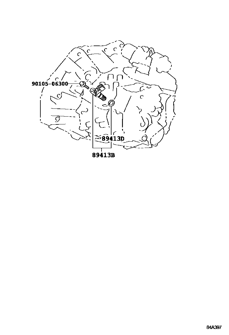 Toyota YARIS 超速档和电子控制变速器 EPC diagram — 84A397