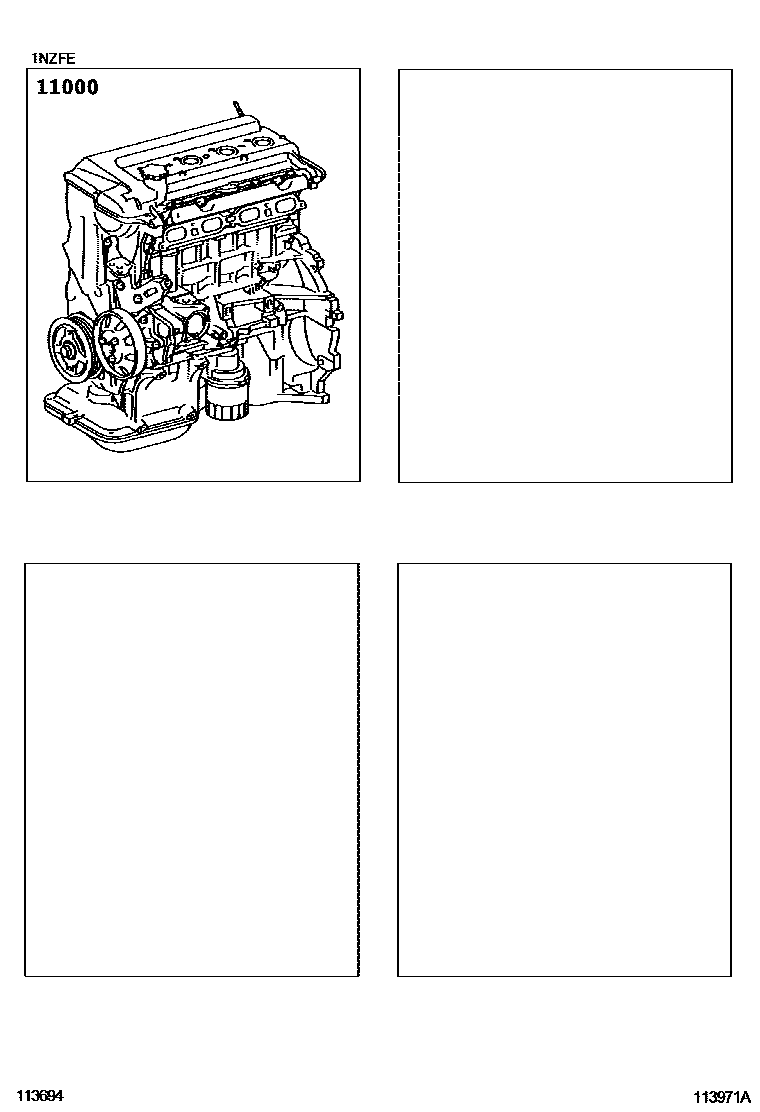 Toyota YARIS Partial Engine Assembly EPC diagram — 113971A