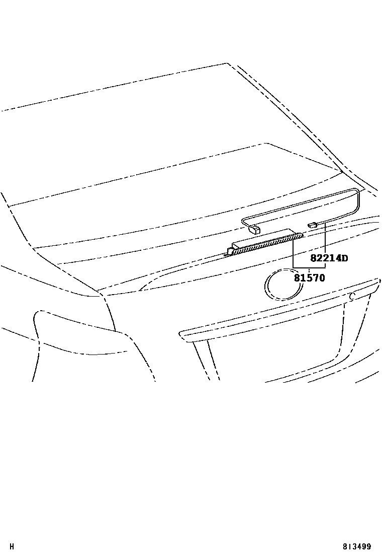 Toyota YARIS 高位刹车灯 EPC diagram — 813499