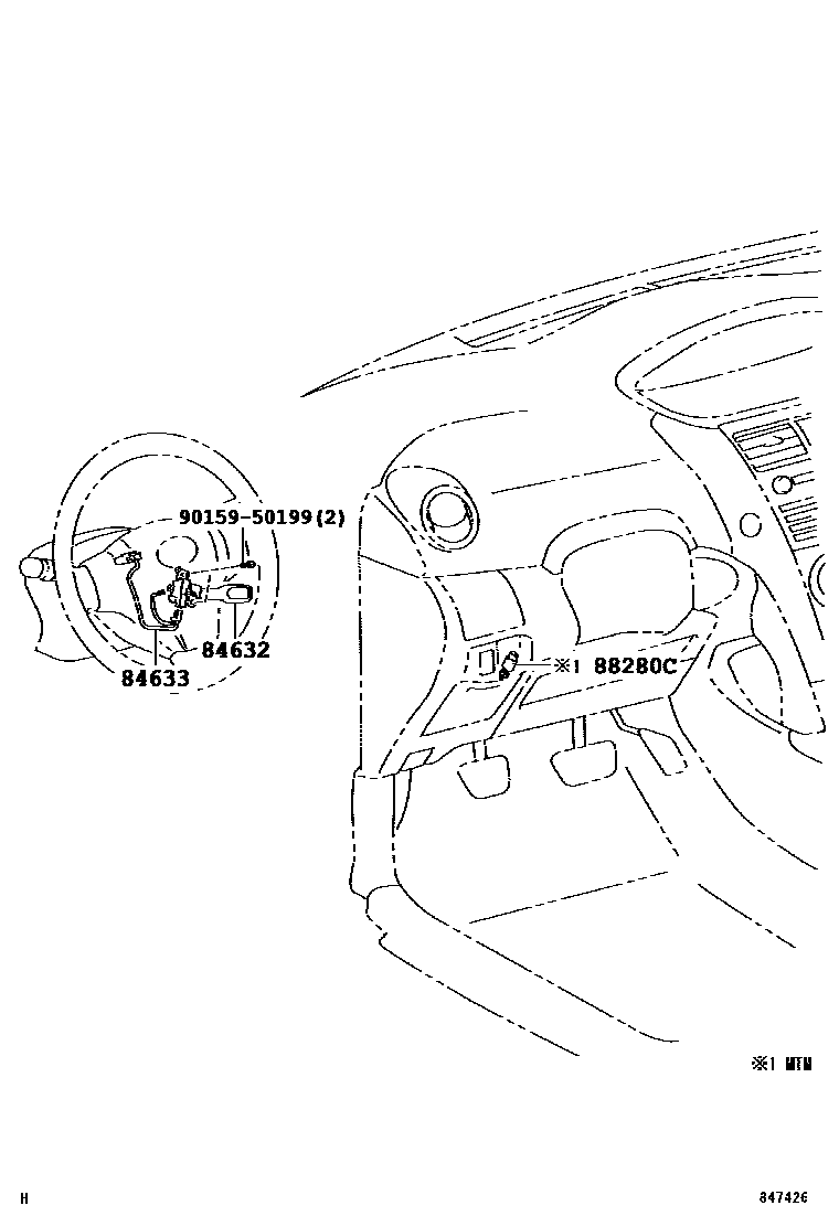 Toyota YARIS 巡航控制(自动行驶) EPC diagram — 847426