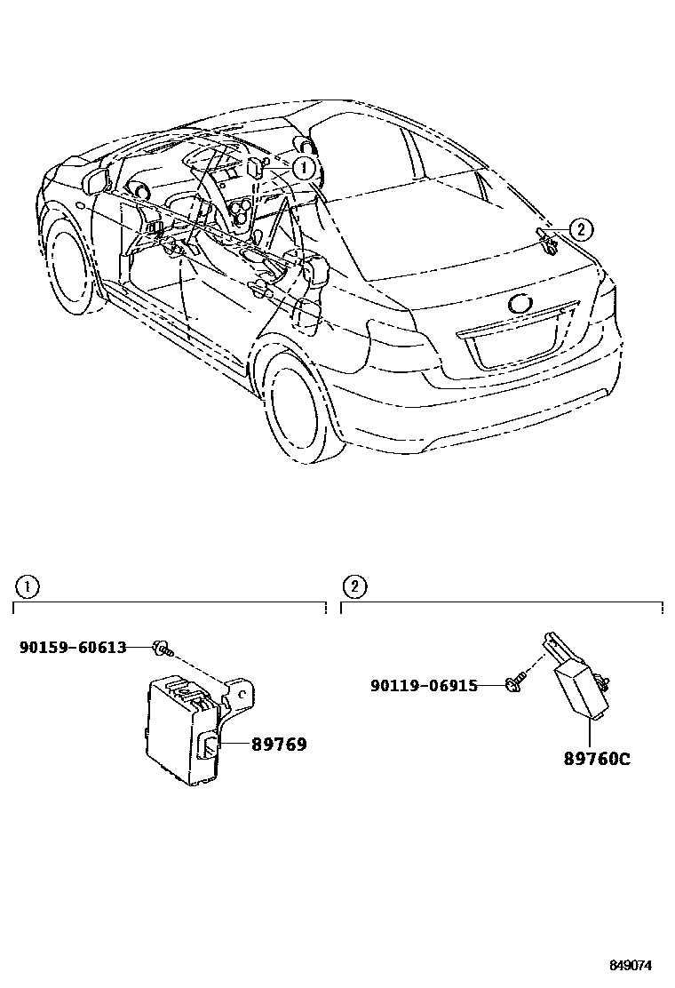 Toyota YARIS 轮胎压力警告系统 EPC diagram — 849074