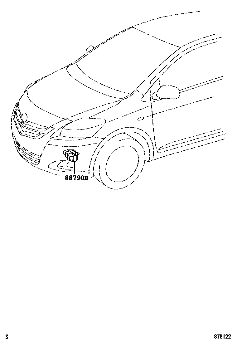 Toyota YARIS 暖风和空调系统 - 控制器和风管 EPC diagram — 878122