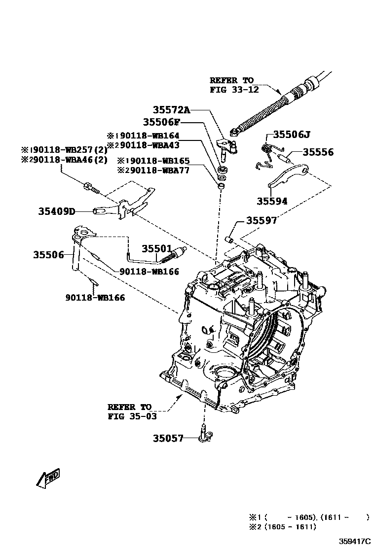 Toyota YARIS 节气阀连杆和阀杆(ATM) EPC diagram — 359417C