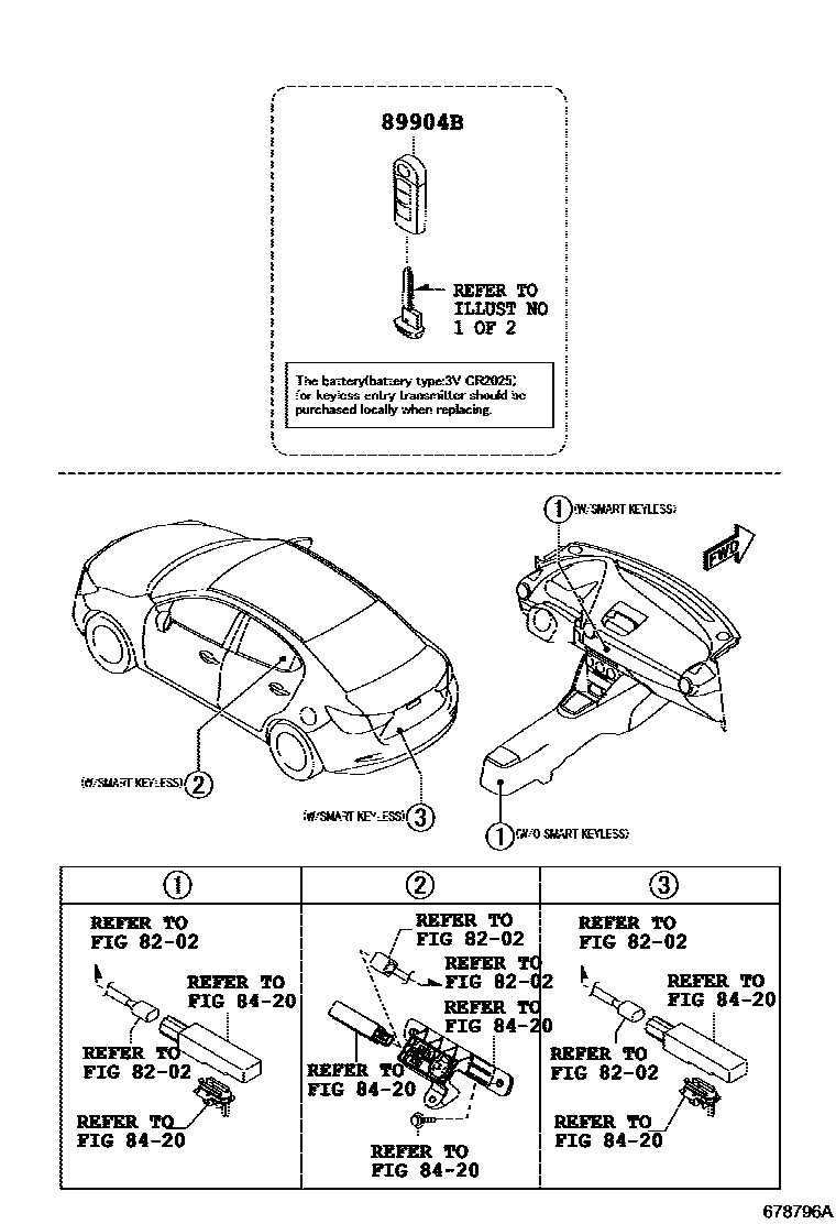 Toyota YARIS 锁芯组件 EPC diagram — 678796A