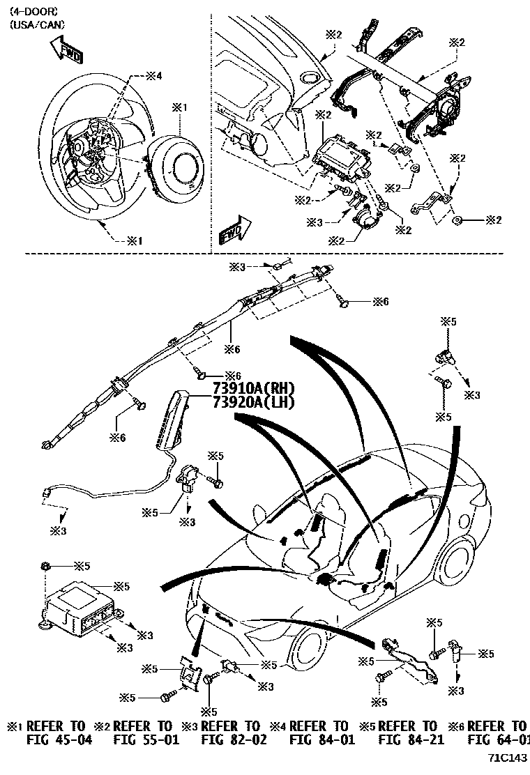 Toyota YARIS 前排座椅和座椅滑轨 EPC diagram — 71C143