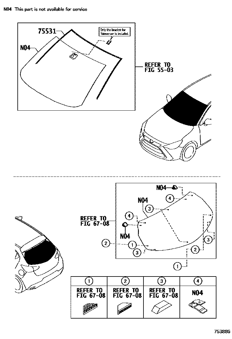 Toyota YARIS 前防护条 EPC diagram — 753886