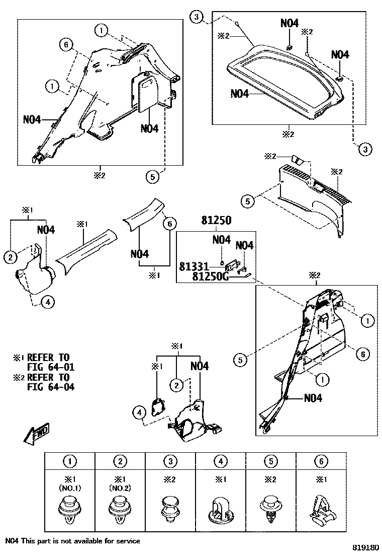 Toyota YARIS 车内灯 EPC diagram — 819180