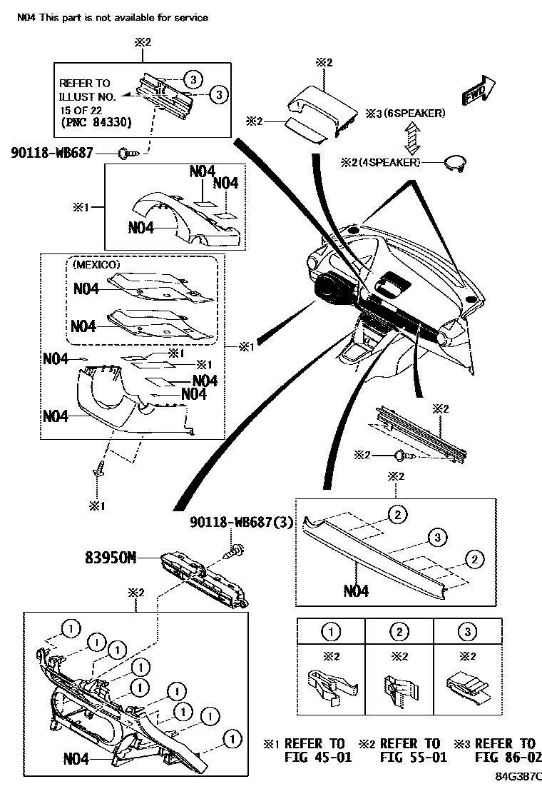 Toyota YARIS 开关和继电器和ECU EPC diagram — 84G387C