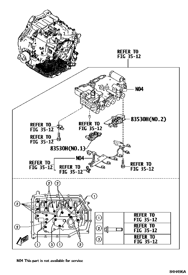 Toyota YARIS 开关和继电器和ECU EPC diagram — 84H496A