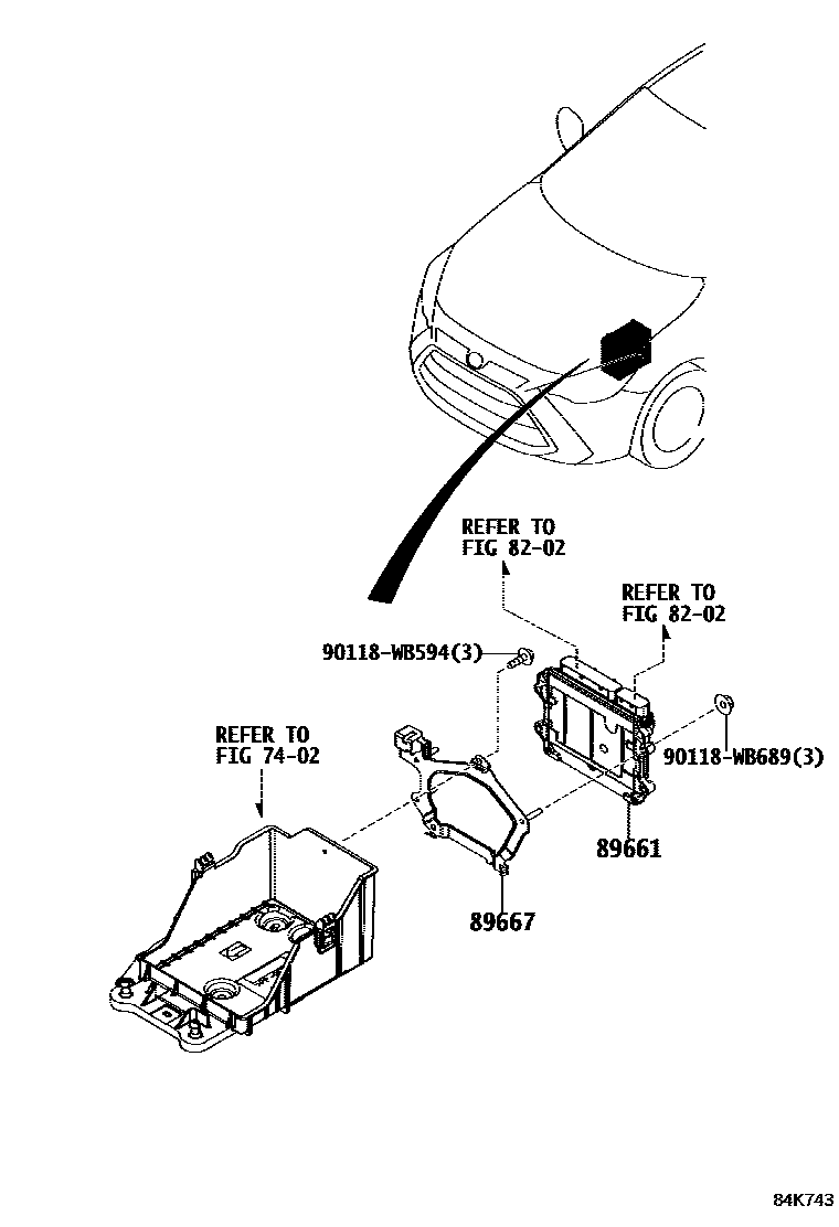 Toyota YARIS 电子燃油喷射系统 EPC diagram — 84K743