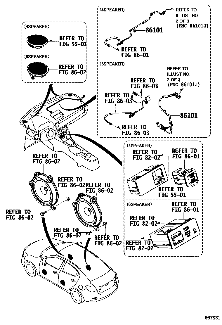 Toyota YARIS antenna EPC diagram — 867831