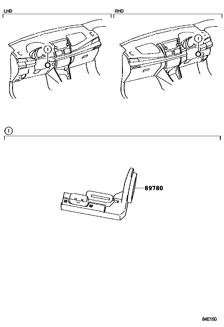 Toyota YARIS 防盗装置 EPC diagram — 84E150
