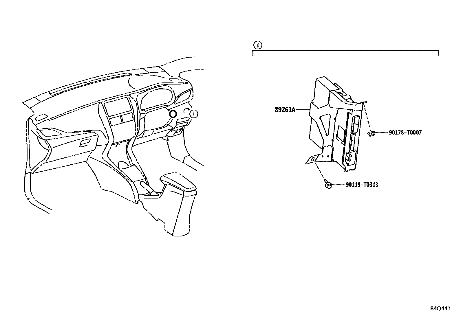 Toyota YARIS 电子控制系统 EPC diagram — 84Q441