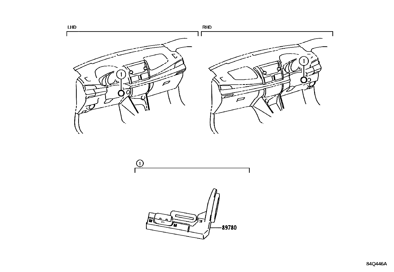 Toyota YARIS 防盗装置 EPC diagram — 84Q446A