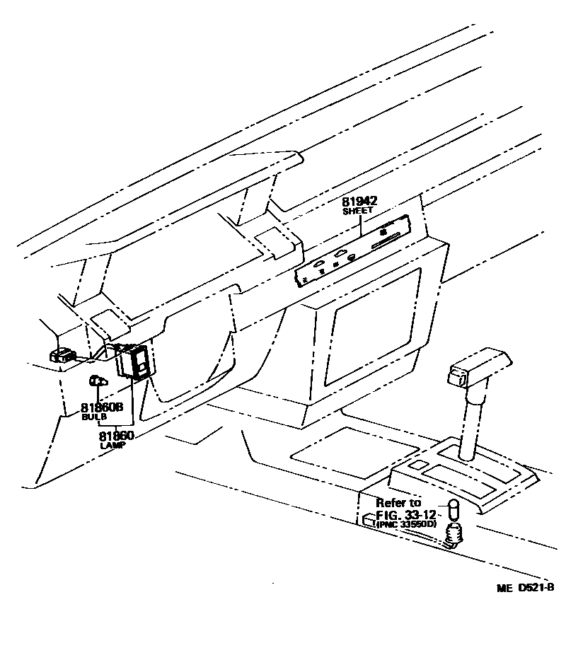 Toyota COROLLA indicator light EPC diagram — MED521B