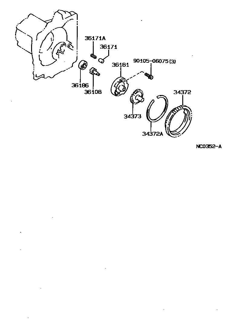 Toyota COROLLA 分动器油泵 EPC diagram — NC0352A