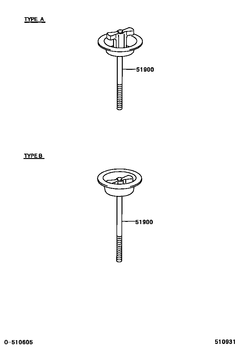 Toyota COROLLA Spare tire rack EPC diagram — 510931