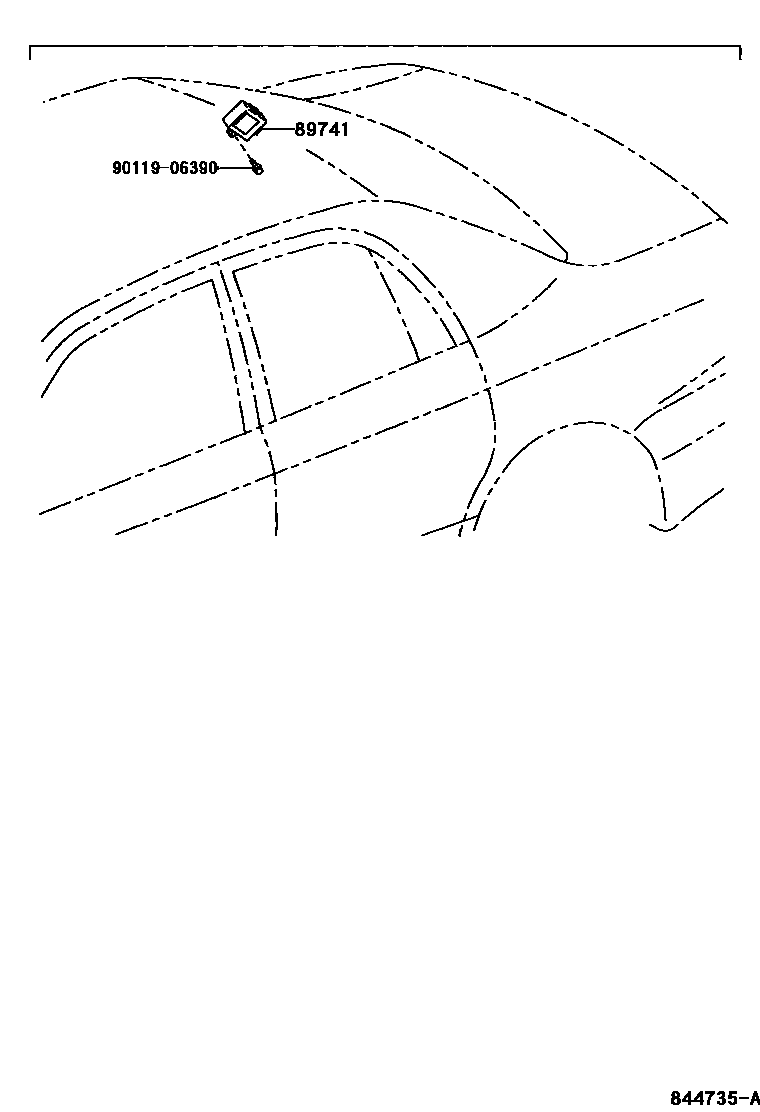 Toyota COROLLA 遥控门锁 EPC diagram — 844735A