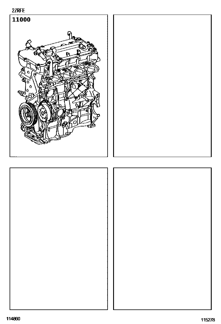 Toyota COROLLA Partial Engine Assembly EPC diagram — 115278