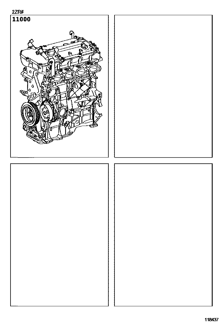 Toyota COROLLA Partial Engine Assembly EPC diagram — 118437
