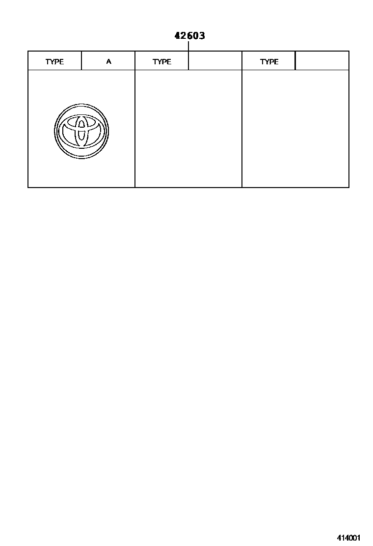 Toyota COROLLA 车轮和车轮盖 EPC diagram — 414001