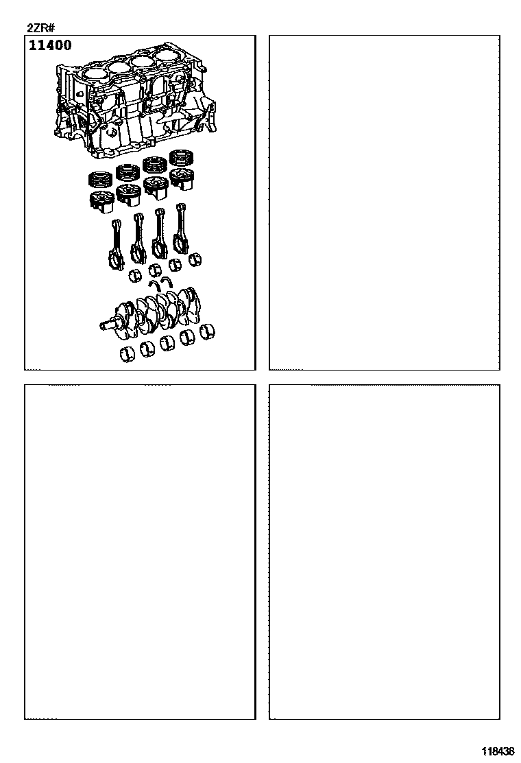 Toyota COROLLA Short Block Assembly EPC diagram — 118438