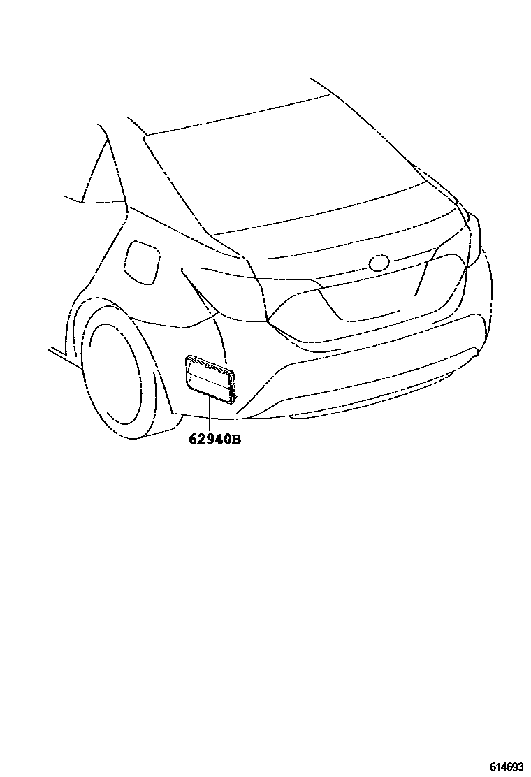 Toyota COROLLA 车侧通风装置 EPC diagram — 614693