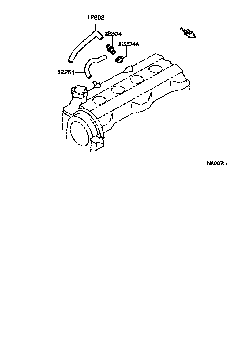 Toyota COROLLA Ventilation Hose EPC diagram — NA0075
