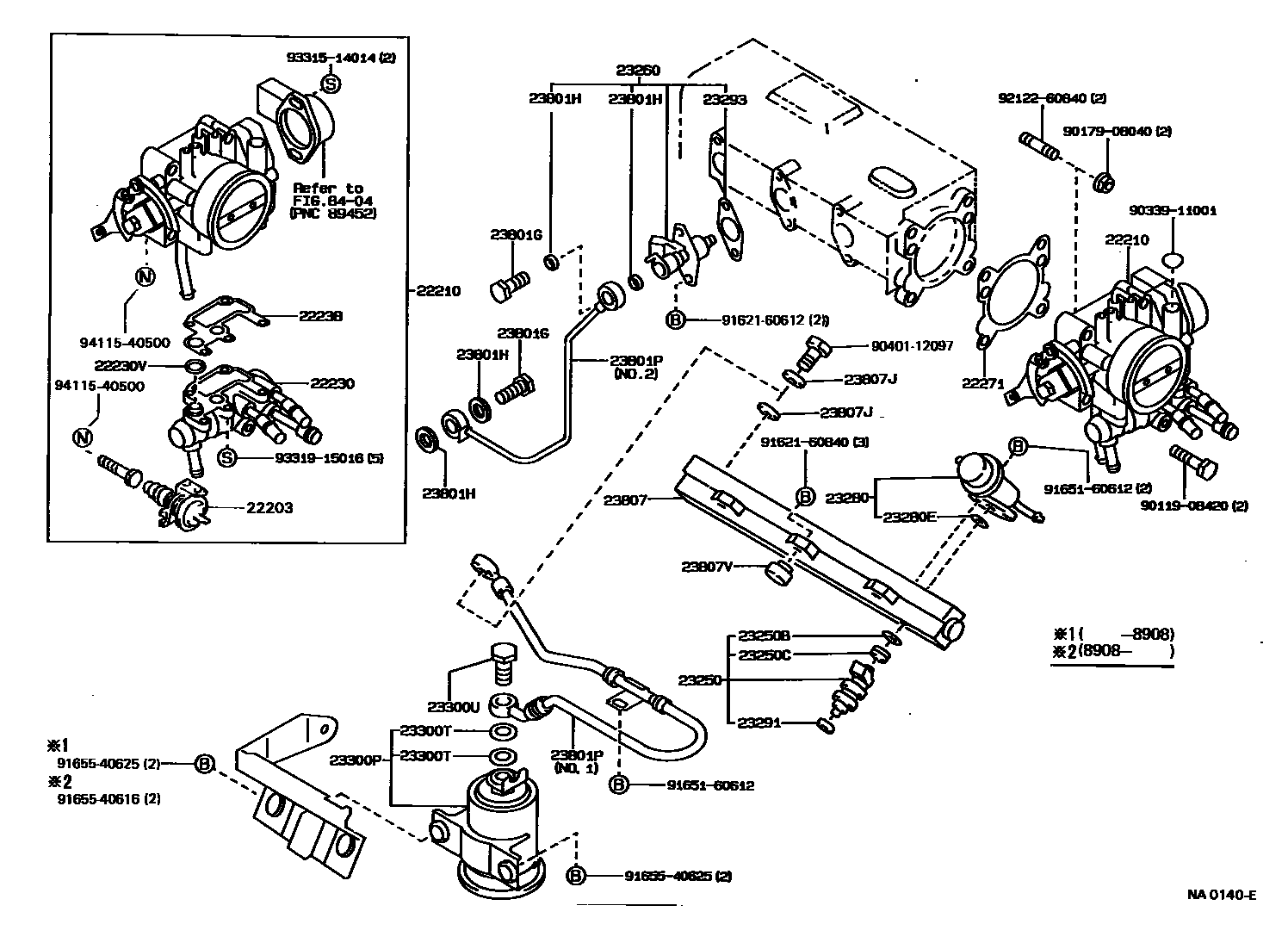 Toyota COROLLA 燃油喷射系统 EPC diagram — NA0140E
