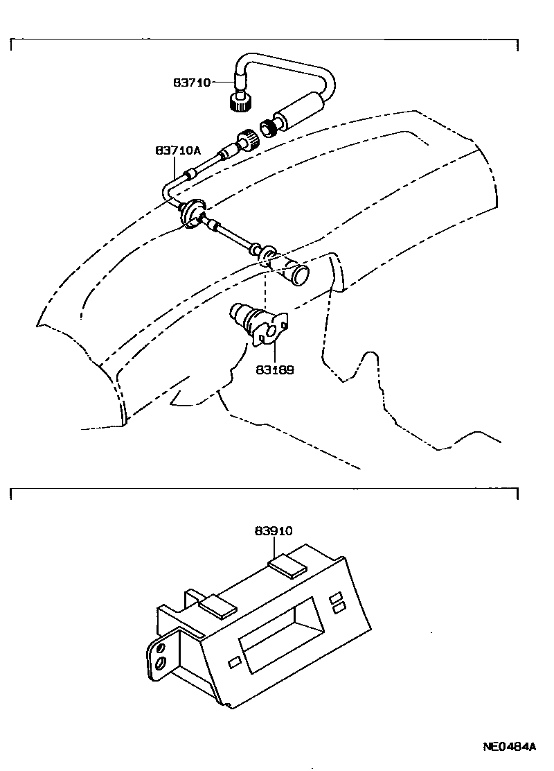 Toyota COROLLA 仪表 EPC diagram — NE0484A