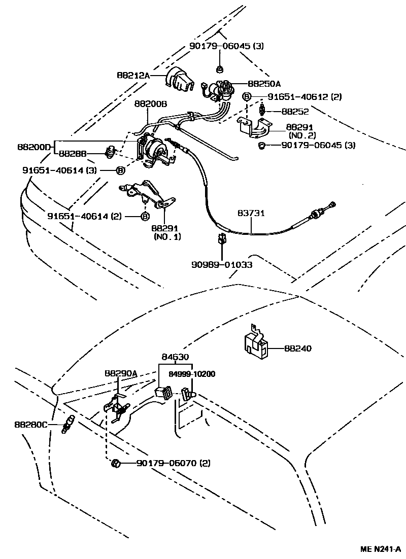 Toyota COROLLA 巡航控制(自动行驶) EPC diagram — MEN241A