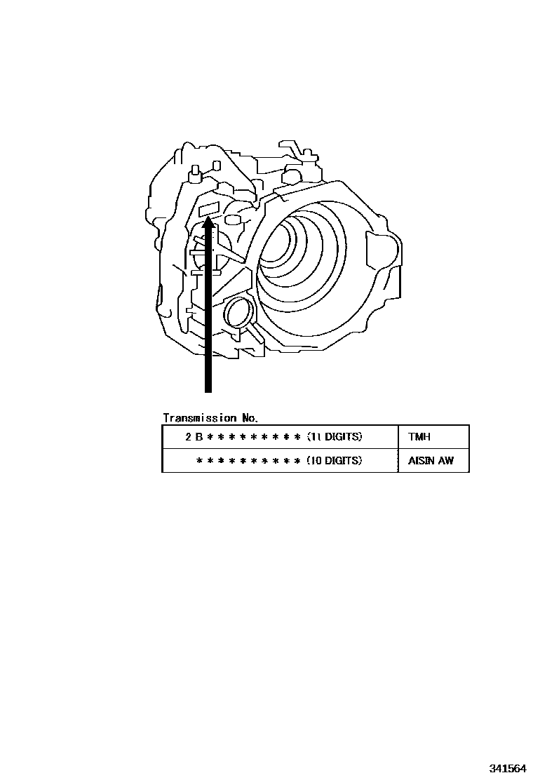 Toyota COROLLA 传动桥总成(CVT) EPC diagram — 341564