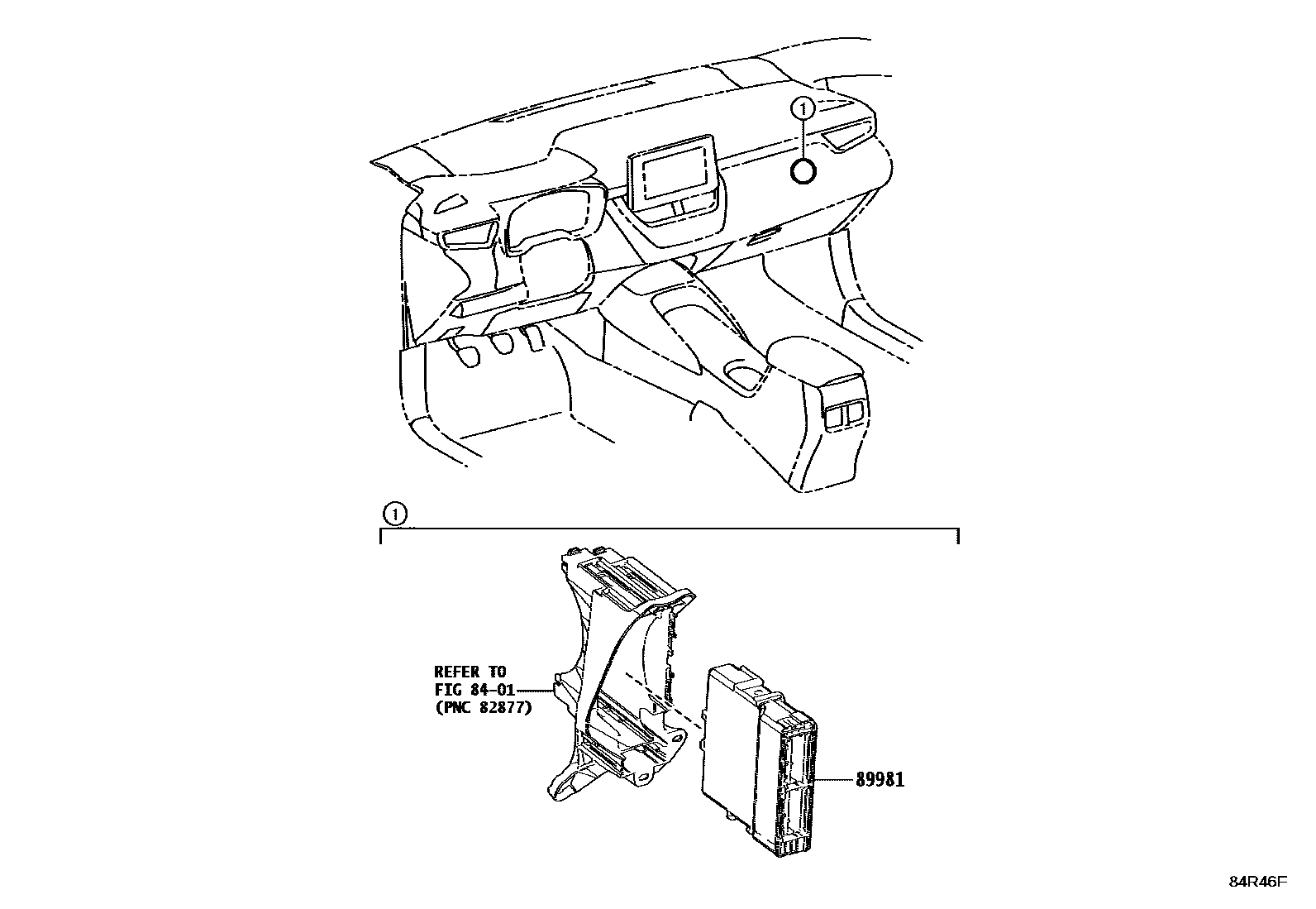 Toyota COROLLA HV控制ECU EPC diagram — 84R46F