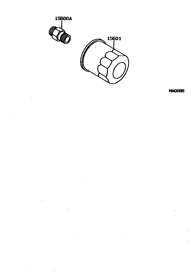 Toyota COROLLA Oil Filter EPC diagram — NA0088