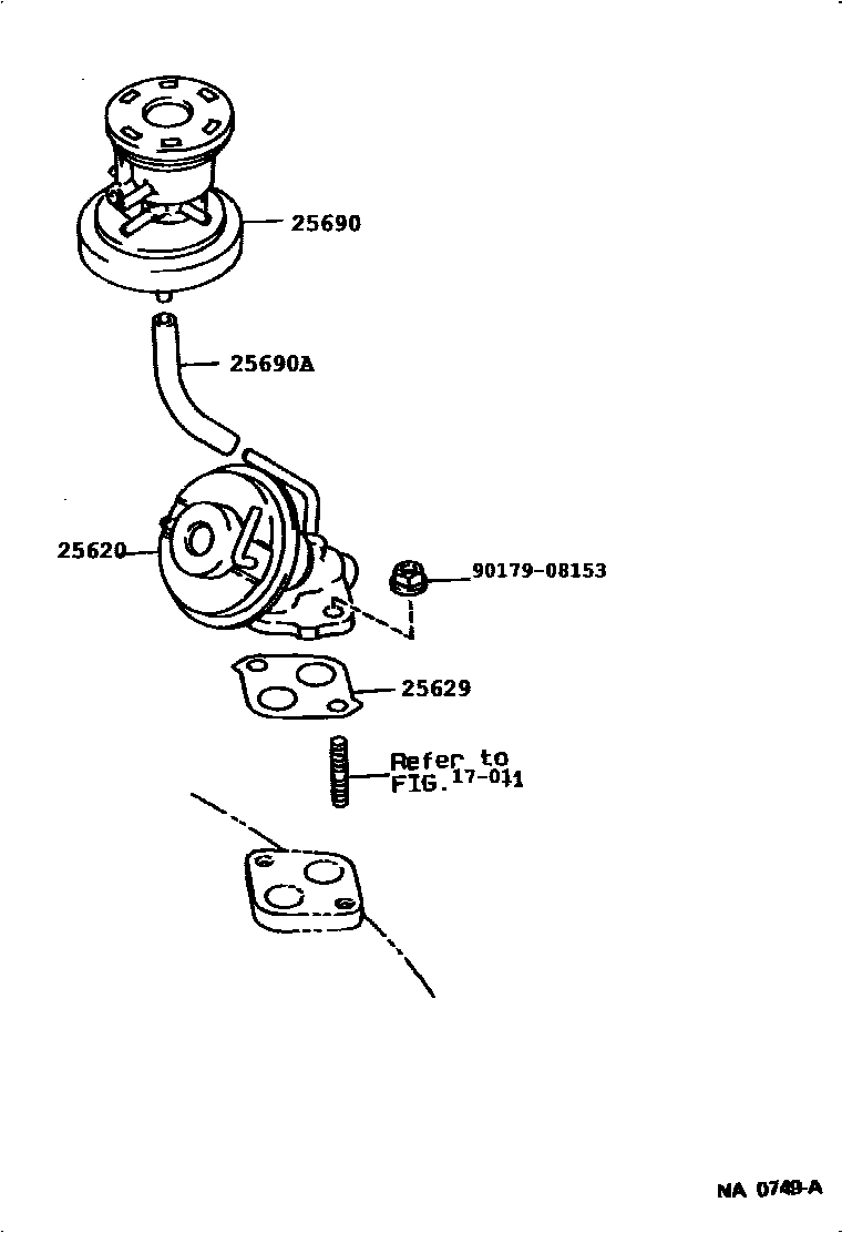 Toyota COROLLA 废气再循环系统 EPC diagram — 250415