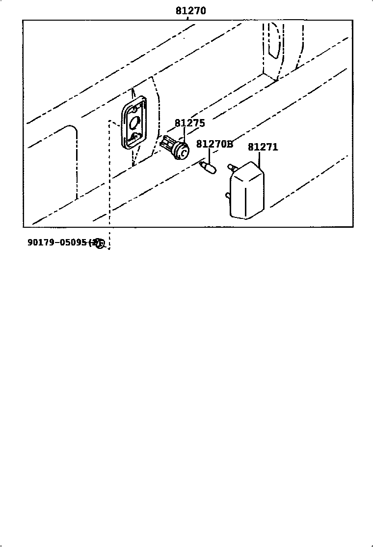 Toyota COROLLA 后牌照灯 EPC diagram — 815615