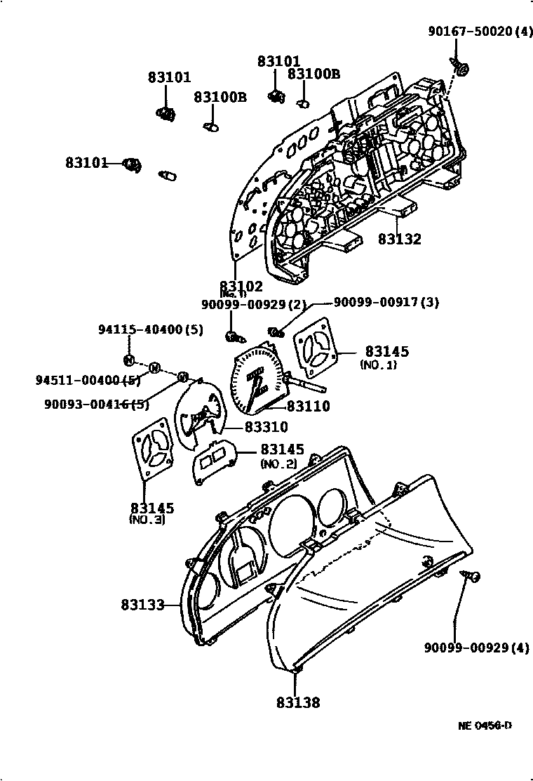 Toyota COROLLA 仪表 EPC diagram — 831578