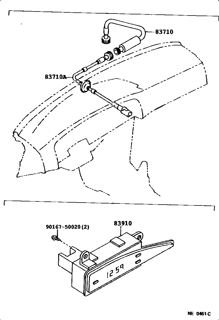 Toyota COROLLA 仪表 EPC diagram — 831580