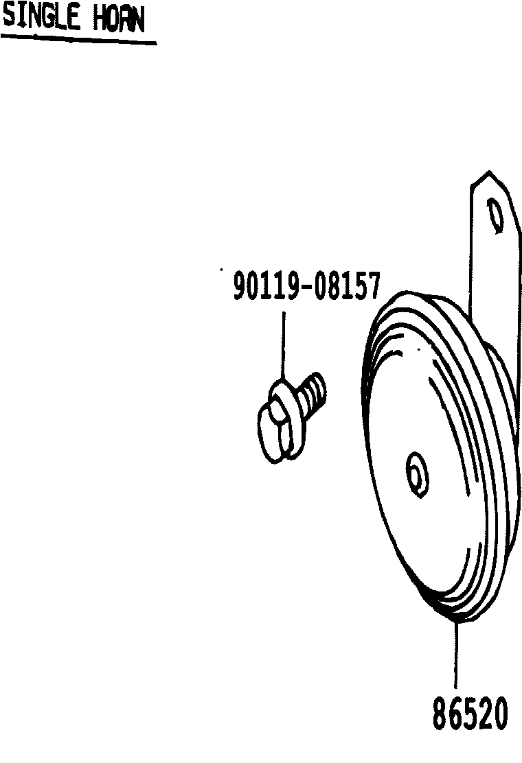 Toyota COROLLA 喇叭 EPC diagram — 864503A
