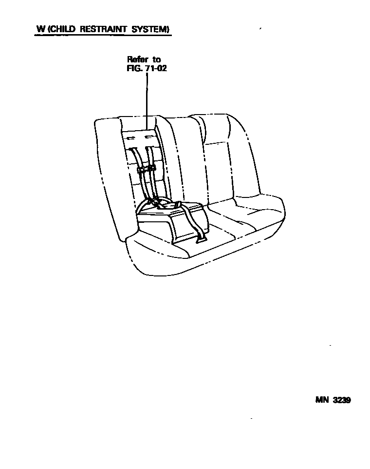 Toyota COROLLA 安全带和儿童保护座椅 EPC diagram — MN3239