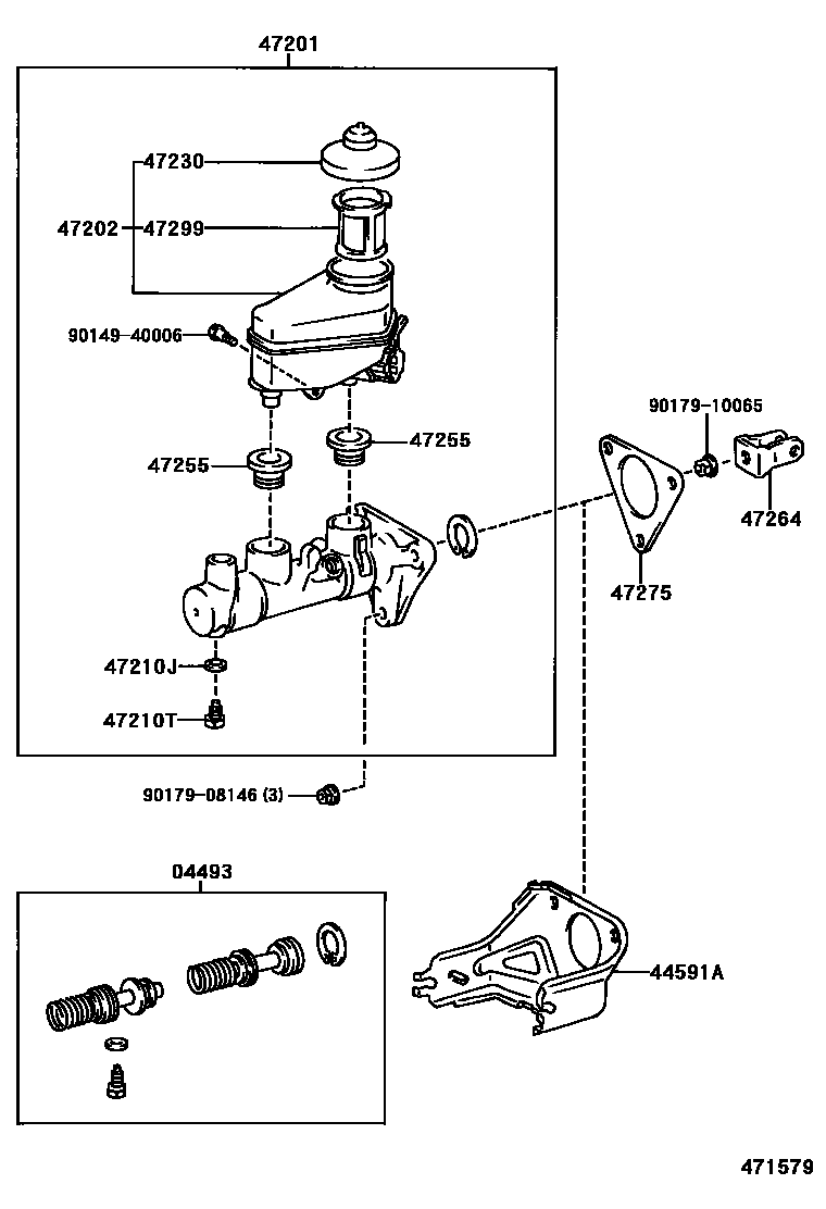 Toyota COROLLA 制动总泵 EPC diagram — 471579