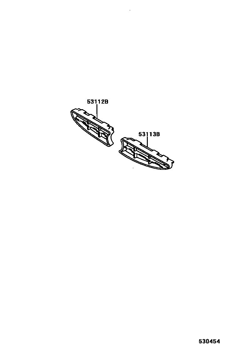 Toyota COROLLA radiator grille EPC diagram — 530454
