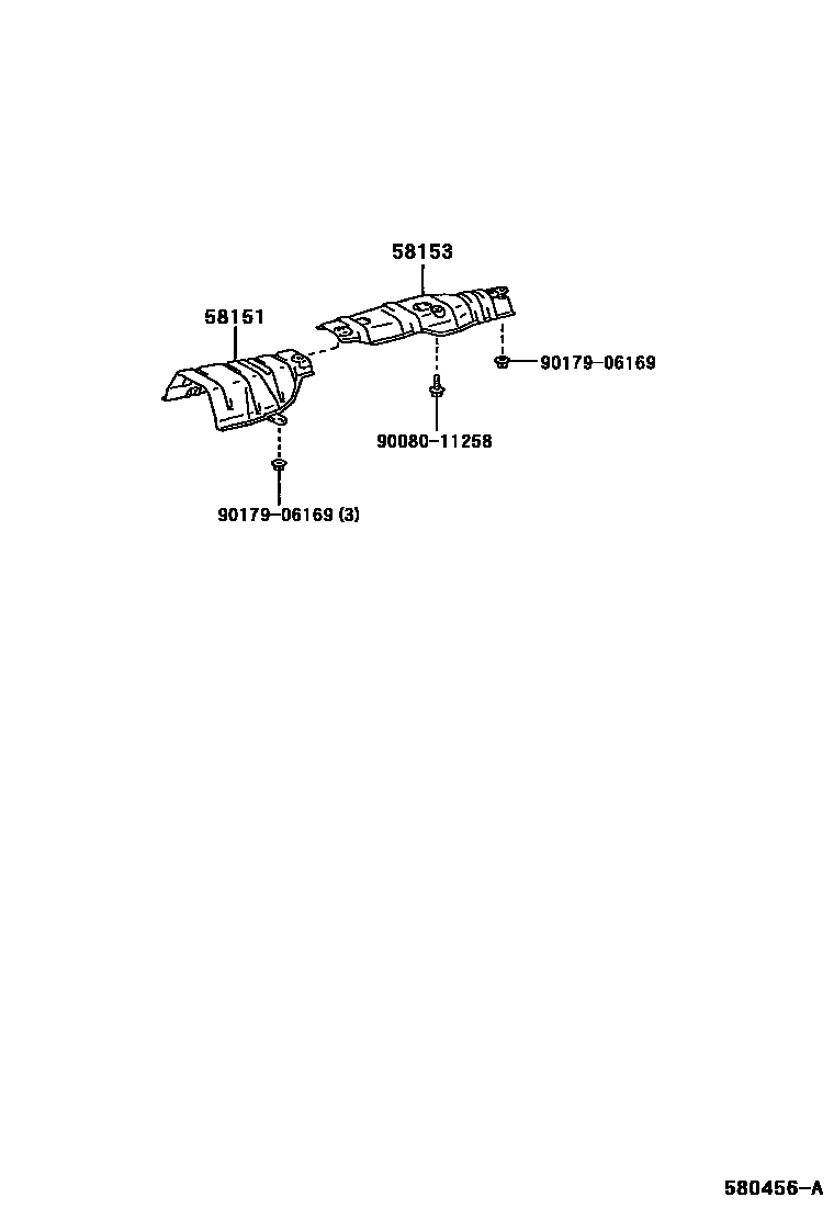 Toyota COROLLA 地板隔热垫 EPC diagram — 580456A